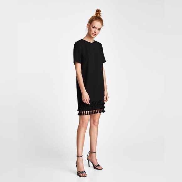 ZARA SHIFT tassel fringed dress - Picture 5 of 12